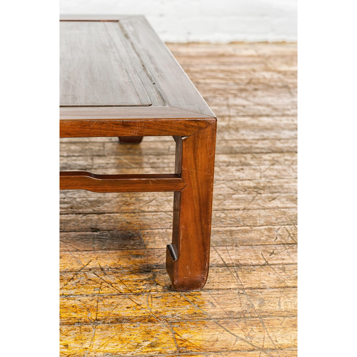 Late Qing Dynasty Square Coffee Table with Horse Hoof Legs and Stretchers-9. Asian & Chinese Furniture, Art, Antiques, Vintage Home Décor for sale at FEA Home