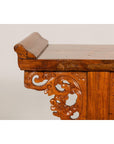 Tall Altar Console Table with Carved Scrolling Spandrels-10. Asian & Chinese Furniture, Art, Antiques, Vintage Home Décor for sale at FEA Home