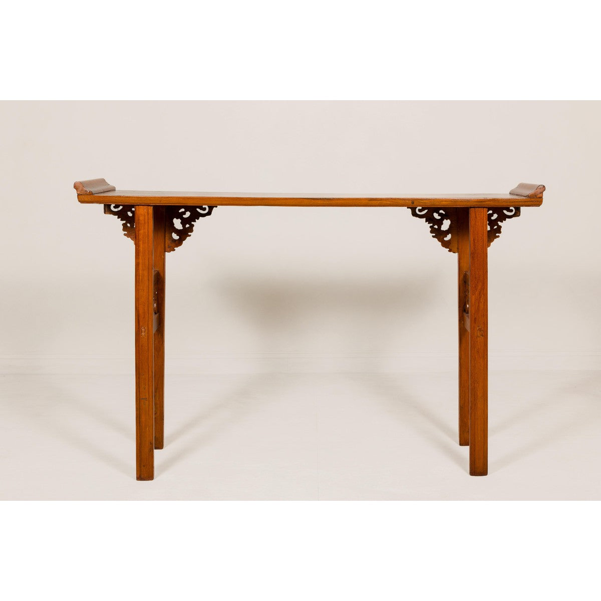 Qing Dynasty Tall Altar Console Table with Carved Scrolling Spandrels-15. Asian & Chinese Furniture, Art, Antiques, Vintage Home Décor for sale at FEA Home