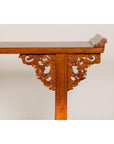 Qing Dynasty Tall Altar Console Table with Carved Scrolling Spandrels-7. Asian & Chinese Furniture, Art, Antiques, Vintage Home Décor for sale at FEA Home