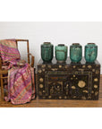Set of Antique Green Glazed Ceramic Jars-15. Asian & Chinese Furniture, Art, Antiques, Vintage Home Décor for sale at FEA Home