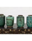Set of Antique Green Glazed Ceramic Jars-18. Asian & Chinese Furniture, Art, Antiques, Vintage Home Décor for sale at FEA Home