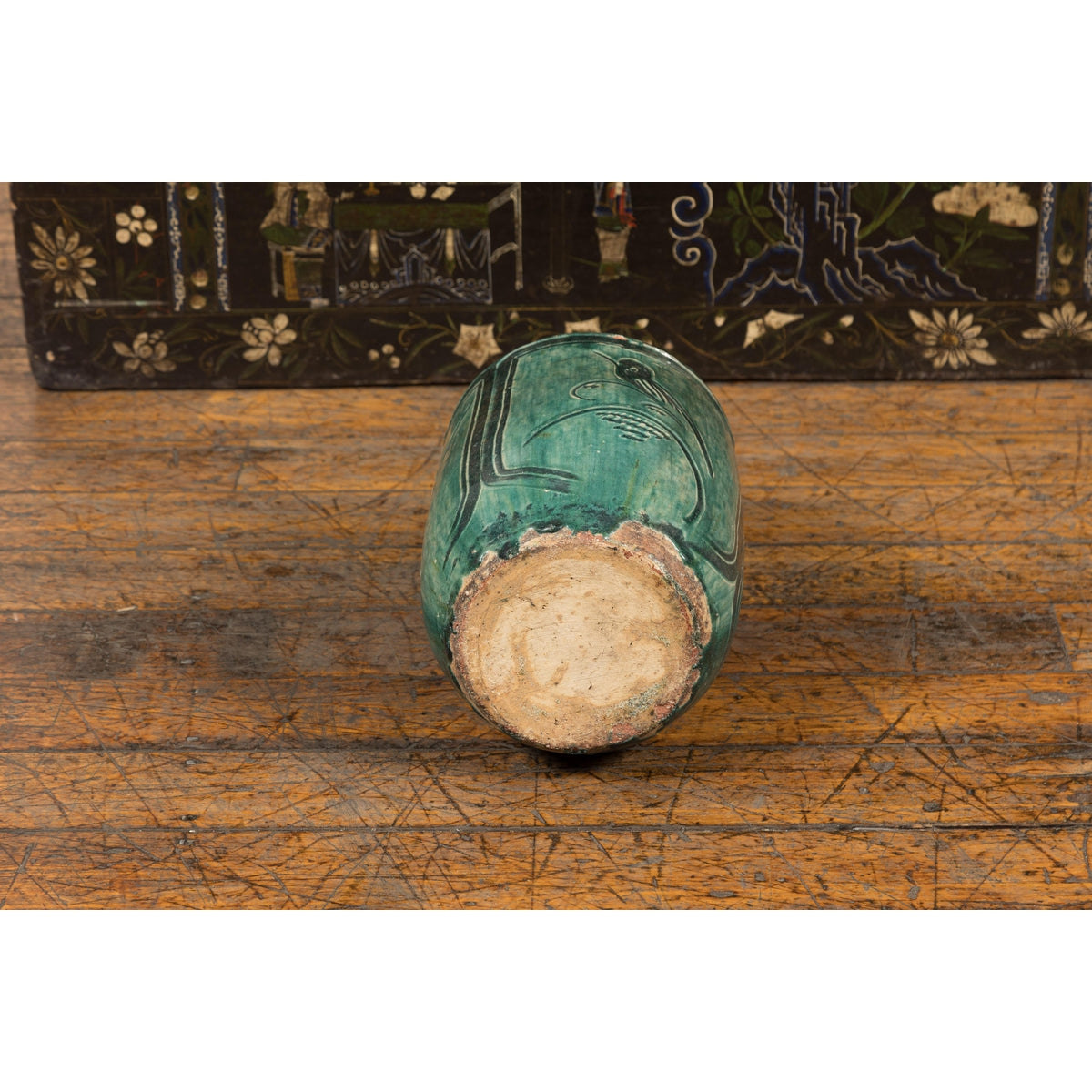 Set of Antique Green Glazed Ceramic Jars-20. Asian & Chinese Furniture, Art, Antiques, Vintage Home Décor for sale at FEA Home