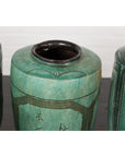 Set of Antique Green Glazed Ceramic Jars-9. Asian & Chinese Furniture, Art, Antiques, Vintage Home Décor for sale at FEA Home
