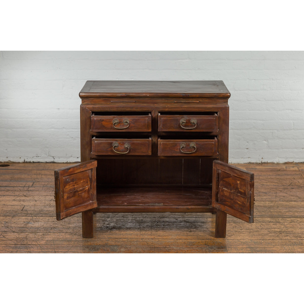Antique Bedside Cabinet with 4 Drawers and Rectangular Top-4. Asian & Chinese Furniture, Art, Antiques, Vintage Home Décor for sale at FEA Home