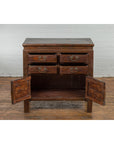 Antique Bedside Cabinet with 4 Drawers and Rectangular Top-4. Asian & Chinese Furniture, Art, Antiques, Vintage Home Décor for sale at FEA Home