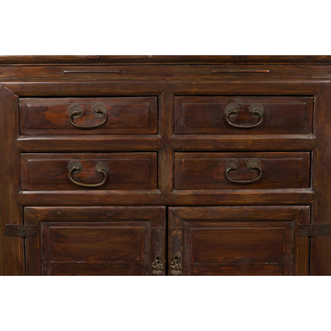 Antique Bedside Cabinet with 4 Drawers and Rectangular Top-YN3673-6. Asian & Chinese Furniture, Art, Antiques, Vintage Home Décor for sale at FEA Home