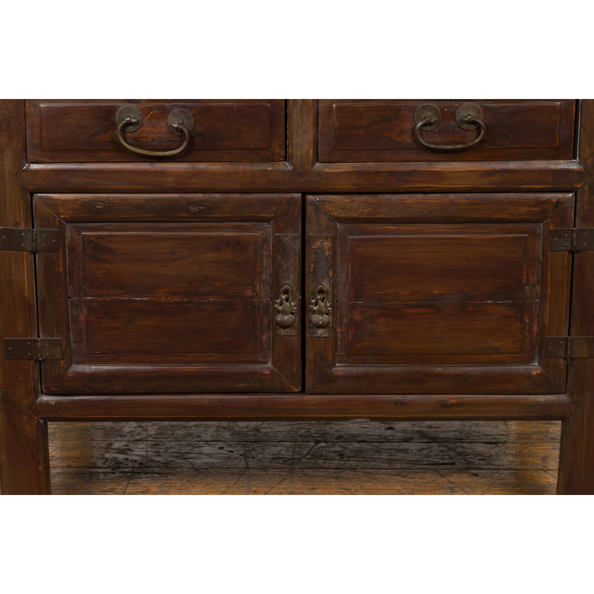 Antique Bedside Cabinet with 4 Drawers and Rectangular Top-7. Asian & Chinese Furniture, Art, Antiques, Vintage Home Décor for sale at FEA Home