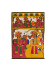 Antique Hand Painted Folk Art Painting Depicting Musicians and Archers-14. Asian & Chinese Furniture, Art, Antiques, Vintage Home Décor for sale at FEA Home