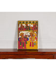Antique Hand Painted Folk Art Painting Depicting Musicians and Archers-2. Asian & Chinese Furniture, Art, Antiques, Vintage Home Décor for sale at FEA Home