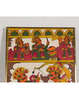 Antique Hand Painted Folk Art Painting Depicting Musicians and Archers-3. Asian & Chinese Furniture, Art, Antiques, Vintage Home Décor for sale at FEA Home