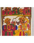 Antique Hand Painted Folk Art Painting Depicting Musicians and Archers-4. Asian & Chinese Furniture, Art, Antiques, Vintage Home Décor for sale at FEA Home