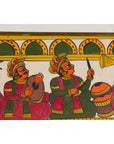 Antique Hand Painted Folk Art Painting Depicting Musicians and Archers-7. Asian & Chinese Furniture, Art, Antiques, Vintage Home Décor for sale at FEA Home