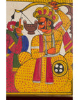 Antique Hand Painted Folk Art Painting Depicting Musicians and Archers-9. Asian & Chinese Furniture, Art, Antiques, Vintage Home Décor for sale at FEA Home