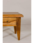 Near Pair of Mango Wood Midcentury Low Side Tables with Single Drawers-10. Asian & Chinese Furniture, Art, Antiques, Vintage Home Décor for sale at FEA Home