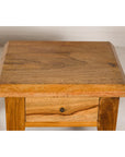 Near Pair of Mango Wood Midcentury Low Side Tables with Single Drawers-11. Asian & Chinese Furniture, Art, Antiques, Vintage Home Décor for sale at FEA Home