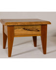 Near Pair of Mango Wood Midcentury Low Side Tables with Single Drawers-4. Asian & Chinese Furniture, Art, Antiques, Vintage Home Décor for sale at FEA Home