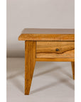 Near Pair of Mango Wood Midcentury Low Side Tables with Single Drawers-10. Asian & Chinese Furniture, Art, Antiques, Vintage Home Décor for sale at FEA Home