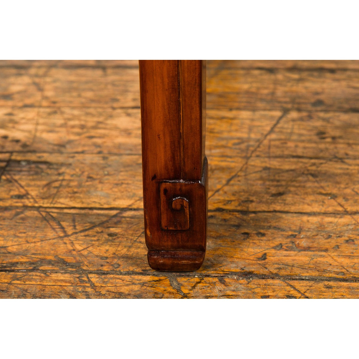 Late Qing Dynasty Small Side Table with Pillar Strut Motifs and Scrolling Feet-10. Asian & Chinese Furniture, Art, Antiques, Vintage Home Décor for sale at FEA Home