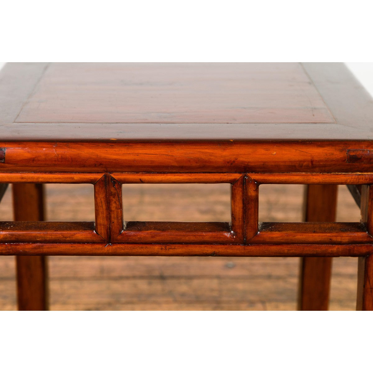 Late Qing Dynasty Small Side Table with Pillar Strut Motifs and Scrolling Feet-7. Asian & Chinese Furniture, Art, Antiques, Vintage Home Décor for sale at FEA Home