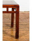 Late Qing Dynasty Small Side Table with Pillar Strut Motifs and Scrolling Feet-9. Asian & Chinese Furniture, Art, Antiques, Vintage Home Décor for sale at FEA Home