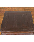 Qing Dynasty Brown Lacquer Low Table with Carved Apron and Horse Hoof Legs-13. Asian & Chinese Furniture, Art, Antiques, Vintage Home Décor for sale at FEA Home