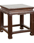 Qing Dynasty Brown Lacquer Low Table with Carved Apron and Horse Hoof Legs-18. Asian & Chinese Furniture, Art, Antiques, Vintage Home Décor for sale at FEA Home