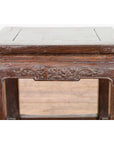 Qing Dynasty Brown Lacquer Low Table with Carved Apron and Horse Hoof Legs-8. Asian & Chinese Furniture, Art, Antiques, Vintage Home Décor for sale at FEA Home