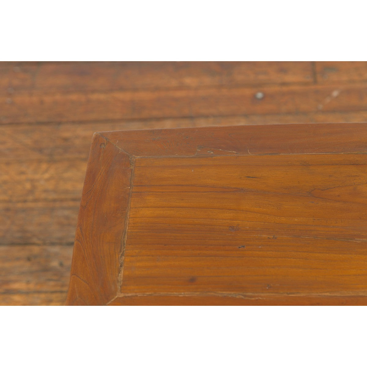 Late Qing Dynasty Side Table with Carved Reeded Apron and Side Stretchers-10. Asian & Chinese Furniture, Art, Antiques, Vintage Home Décor for sale at FEA Home