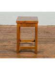 Late Qing Dynasty Side Table with Carved Reeded Apron and Side Stretchers-14. Asian & Chinese Furniture, Art, Antiques, Vintage Home Décor for sale at FEA Home