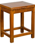 Late Qing Dynasty Side Table with Carved Reeded Apron and Side Stretchers-1. Asian & Chinese Furniture, Art, Antiques, Vintage Home Décor for sale at FEA Home