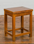 Late Qing Dynasty Side Table with Carved Reeded Apron and Side Stretchers-2. Asian & Chinese Furniture, Art, Antiques, Vintage Home Décor for sale at FEA Home