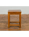 Late Qing Dynasty Side Table with Carved Reeded Apron and Side Stretchers-4. Asian & Chinese Furniture, Art, Antiques, Vintage Home Décor for sale at FEA Home