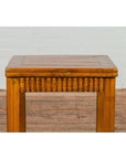 Late Qing Dynasty Side Table with Carved Reeded Apron and Side Stretchers-5. Asian & Chinese Furniture, Art, Antiques, Vintage Home Décor for sale at FEA Home