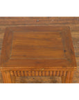 Late Qing Dynasty Side Table with Carved Reeded Apron and Side Stretchers-9. Asian & Chinese Furniture, Art, Antiques, Vintage Home Décor for sale at FEA Home