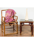 Two-Tone Brown Square Antique Side Table-3. Asian & Chinese Furniture, Art, Antiques, Vintage Home Décor for sale at FEA Home