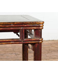 Two-Tone Brown Square Antique Side Table-7. Asian & Chinese Furniture, Art, Antiques, Vintage Home Décor for sale at FEA Home