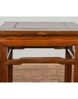Qing Dynasty Side Table with Burl Top, Horse Hoof Legs and Humpback Stretcher-6. Asian & Chinese Furniture, Art, Antiques, Vintage Home Décor for sale at FEA Home