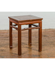 Qing Dynasty Side Table with Burl Top, Horse Hoof Legs and Humpback Stretcher-7. Asian & Chinese Furniture, Art, Antiques, Vintage Home Décor for sale at FEA Home