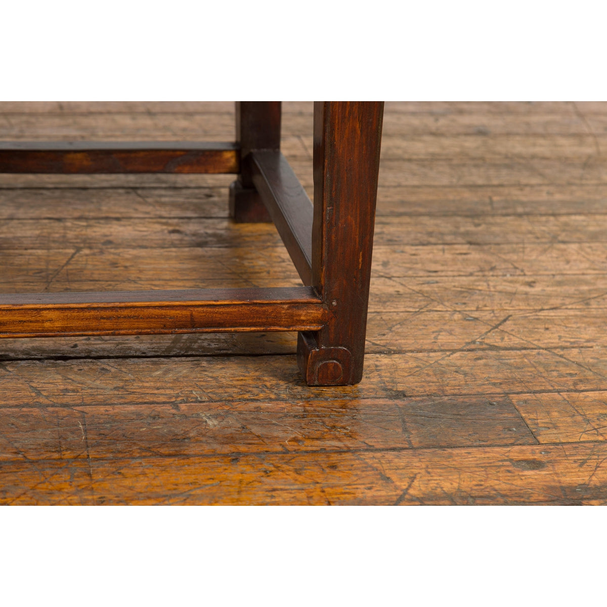 Small Square Low End Table with Carved Apron-11. Asian & Chinese Furniture, Art, Antiques, Vintage Home Décor for sale at FEA Home