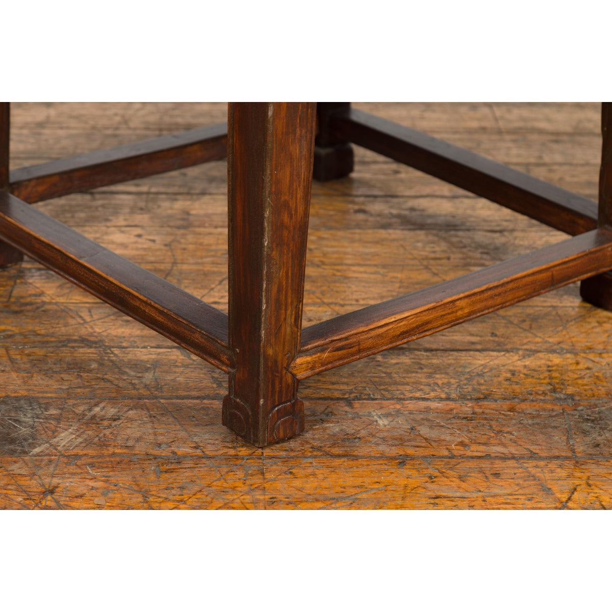 Small Square Low End Table with Carved Apron-13. Asian & Chinese Furniture, Art, Antiques, Vintage Home Décor for sale at FEA Home
