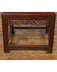 Small Square Low End Table with Carved Apron-19. Asian & Chinese Furniture, Art, Antiques, Vintage Home Décor for sale at FEA Home