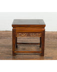 Small Square Low End Table with Carved Apron-2. Asian & Chinese Furniture, Art, Antiques, Vintage Home Décor for sale at FEA Home