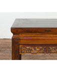 Small Square Low End Table with Carved Apron-7. Asian & Chinese Furniture, Art, Antiques, Vintage Home Décor for sale at FEA Home