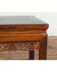 Small Square Low End Table with Carved Apron-8. Asian & Chinese Furniture, Art, Antiques, Vintage Home Décor for sale at FEA Home