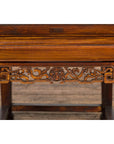 Small Square Low End Table with Carved Apron-9. Asian & Chinese Furniture, Art, Antiques, Vintage Home Décor for sale at FEA Home
