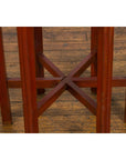 Late Qing Dynasty Period Red Lacquer Round Top Pedestal Flower Stand-8. Asian & Chinese Furniture, Art, Antiques, Vintage Home Décor for sale at FEA Home