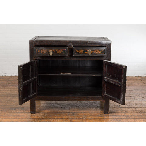 Antique Side Cabinet with Drawers, Shelf & Butterfly Key-YN4039-6. Asian & Chinese Furniture, Art, Antiques, Vintage Home Décor for sale at FEA Home