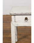 Vintage Chinese Side Table with Whitewash Finish and Horse Hoof Legs-12. Asian & Chinese Furniture, Art, Antiques, Vintage Home Décor for sale at FEA Home
