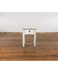 Vintage Chinese Side Table with Whitewash Finish and Horse Hoof Legs-8. Asian & Chinese Furniture, Art, Antiques, Vintage Home Décor for sale at FEA Home